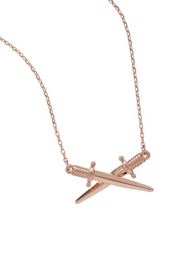 Crossed Sword Necklace