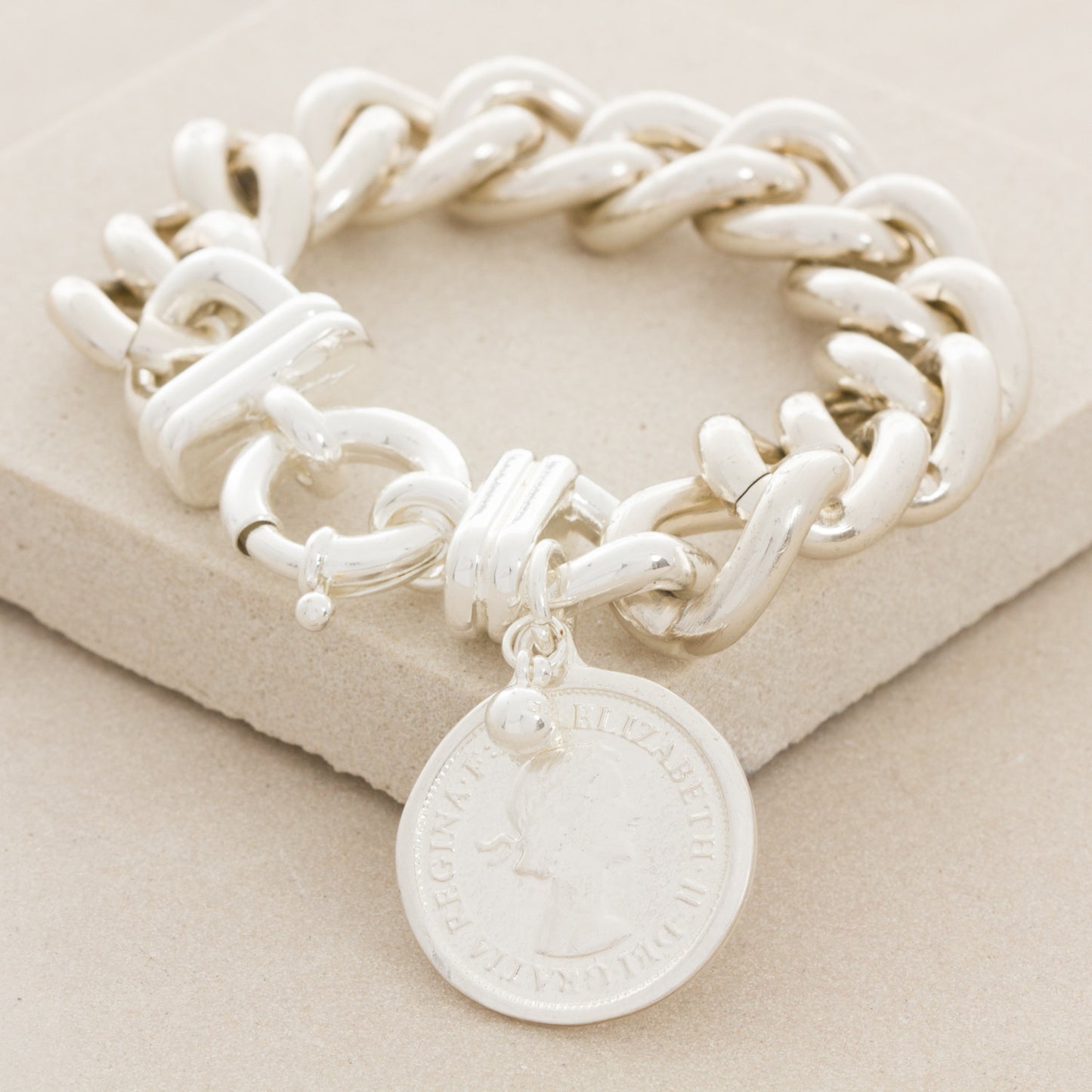 Coin Charm Chain Bracelet