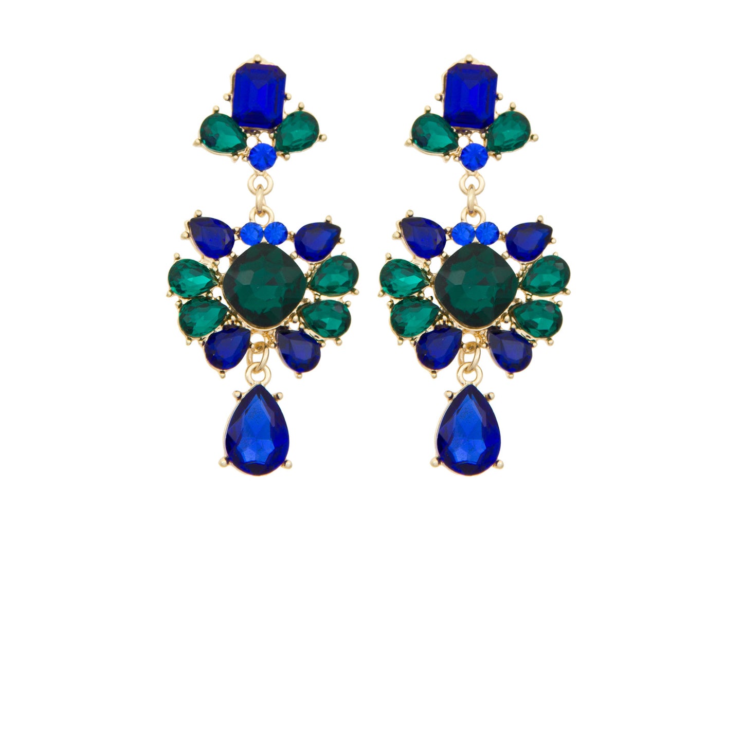 Jewelled Flower Fan Earring