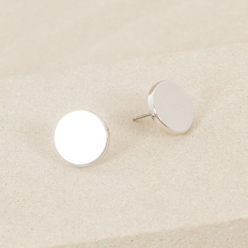 Flat Metal Disk Earring