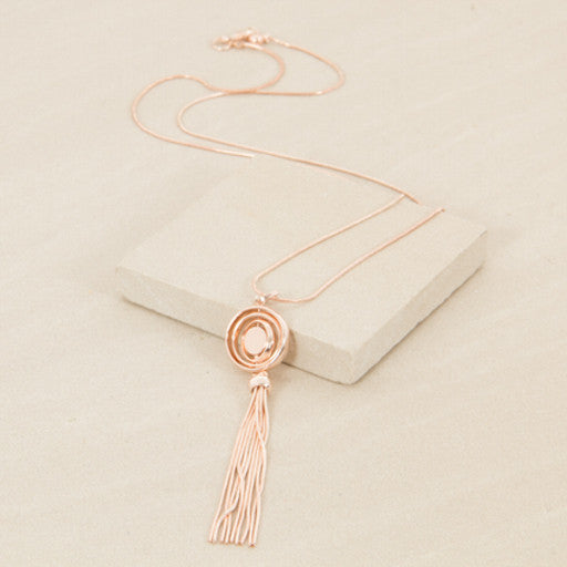 Ring Sphere & Tassel Necklace