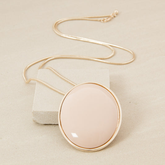 Resin Oval Long Necklace