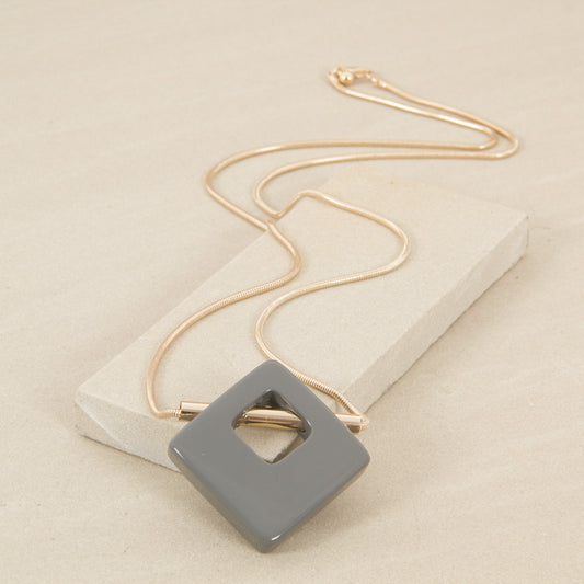 Diamond Pendant Long Necklace