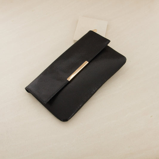 Metallic Pebble Print Simple Flap Over Clucth