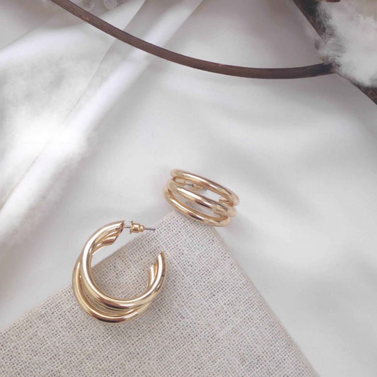Aria Triple Hoop Earring