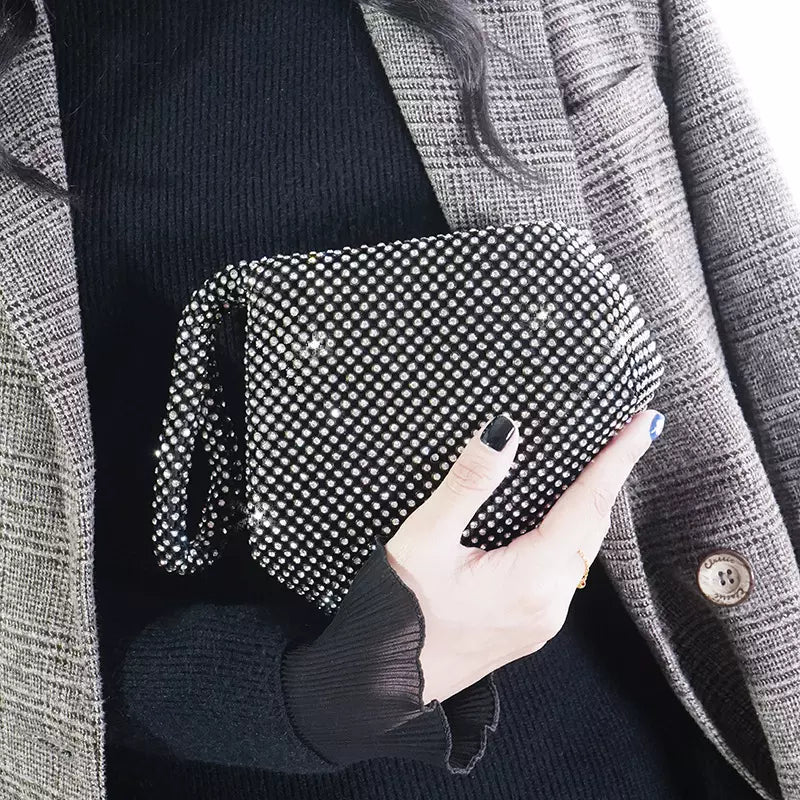 Crystal Black Evening Bag