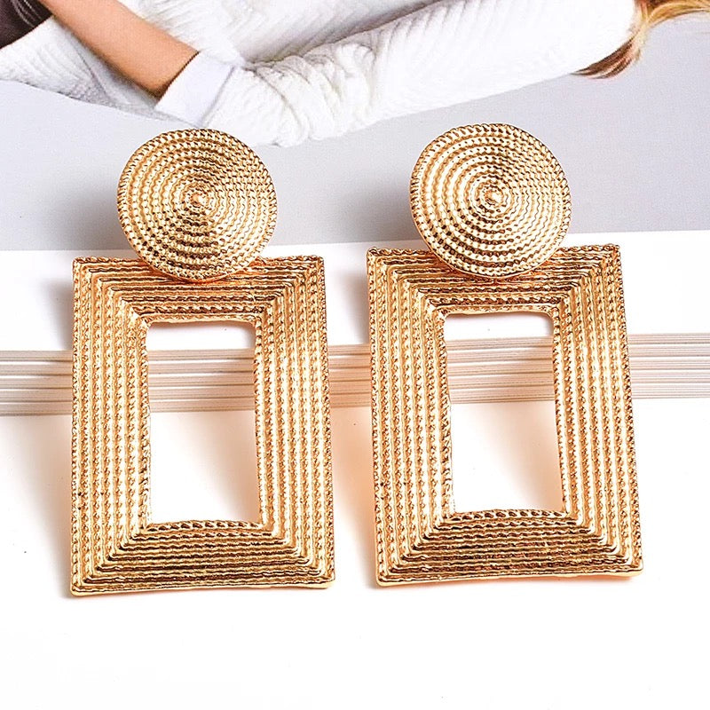 Ganni Rectangle Earrings