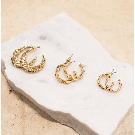 Reta Hoop Earring Set