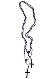 Wildfox black rosary necklace